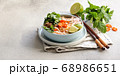 Bun Bo Hue, Bun Bo, Vietnamese beef noodle soup spicy. bowl of beef and rice vermicelli soup, vietnamese noodle cuisine in Hue 68986651