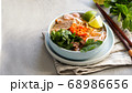 Bun Bo Hue, Bun Bo, Vietnamese beef noodle soup spicy. bowl of beef and rice vermicelli soup, vietnamese noodle cuisine in Hue 68986656
