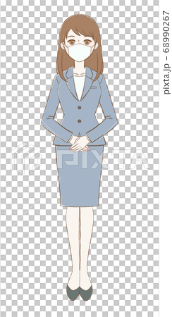 Woman in a suit with a mask Woman in a suit with a mask 68990267
