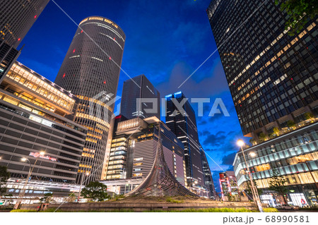 《愛知県》名古屋駅前・都市夜景 《愛知県》名古屋駅前・都市夜景 68990581