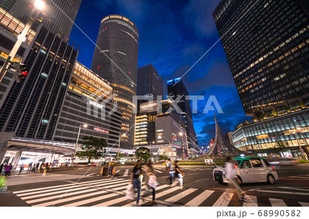 《愛知県》名古屋駅前・都市夜景 《愛知県》名古屋駅前・都市夜景 68990582
