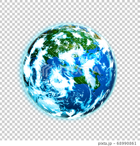 地球のイラスト 背景透過png画像 のイラスト素材