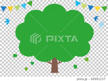 生態手繪框架在木頭上水平白色背景沒有文本 68991237