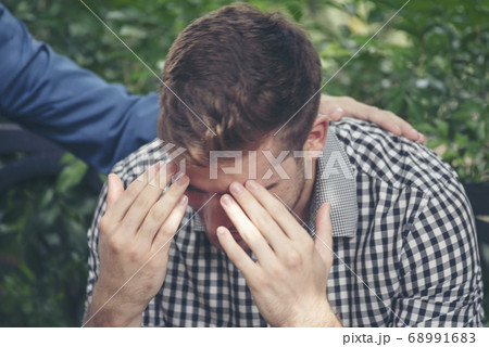 Guys Sharing Life Problems Always Support Best 68991683