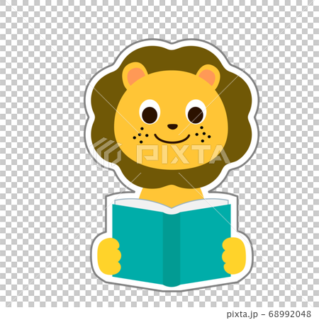 ライオン 読書をしている動物アイコン ライオン 読書をしている動物アイコン 68992048
