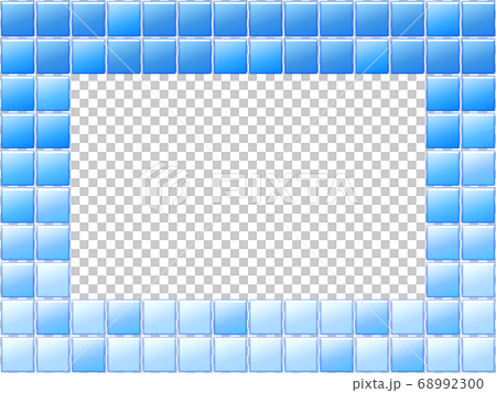 Blue tile frame 1 - Stock Illustration [68992300] - PIXTA