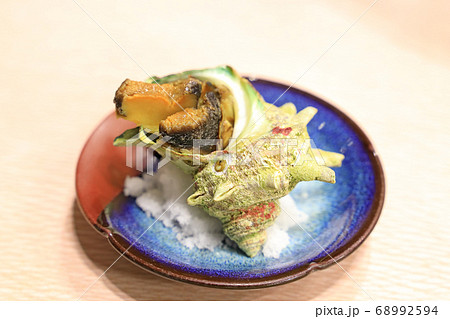 おいしいサザエの含め煮の写真素材