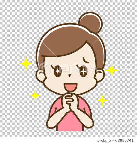 感激している若い女性 ママ 68993741