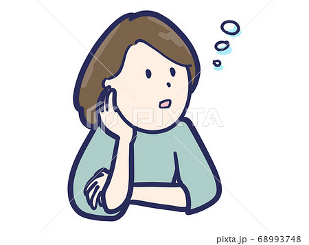 ぼんやりぼーっとする女性 68993748