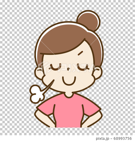 自慢気な若い女性 ママ 68993756