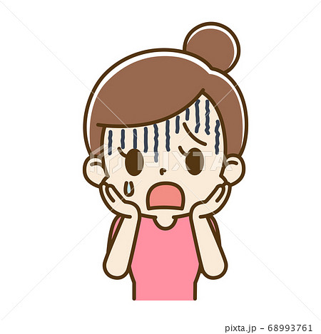 ショックを受けている若い女性 ママ ショックを受けている若い女性 ママ 68993761