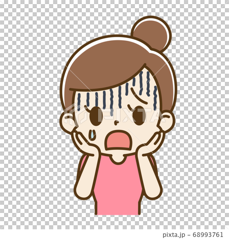 ショックを受けている若い女性 ママ ショックを受けている若い女性 ママ 68993761