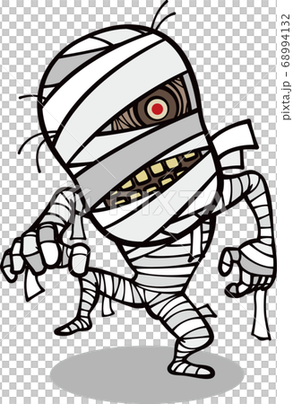 徘徊するミイラ【2頭身・黒】 68994132