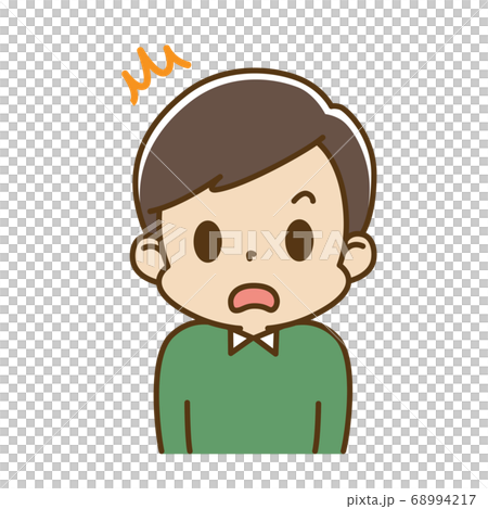 びっくりしている若い男性 パパのイラスト素材