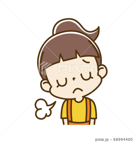 ため息をついている女の子 子供 68994400