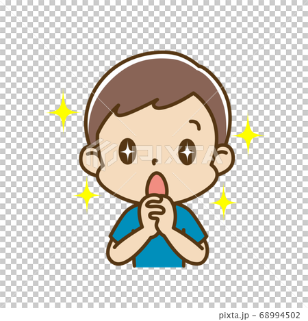 感激している男の子 子供 68994502