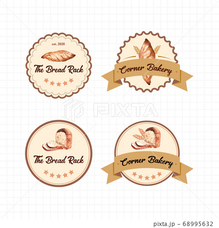 Logo of bakery design for restaurant and cafe Logo of bakery design for restaurant and cafe 68995632