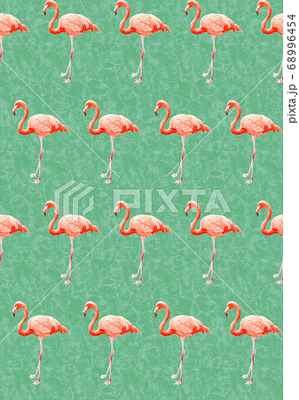 フラミンゴのタイリングパターン画像 フラミンゴのタイリングパターン画像 68996454