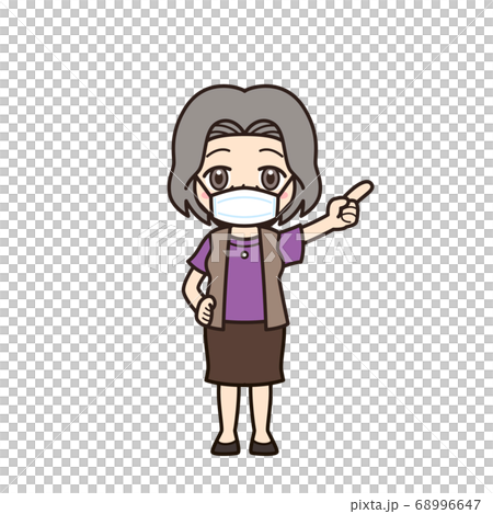 Granny finger pointing mask 68996647