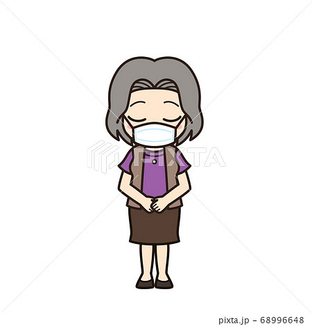 おばあさん お辞儀 マスク おばあさん お辞儀 マスク 68996648