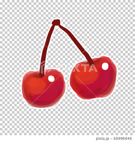 厚重的繪畫風格插圖的櫻桃 厚重的繪畫風格插圖的櫻桃 68996848