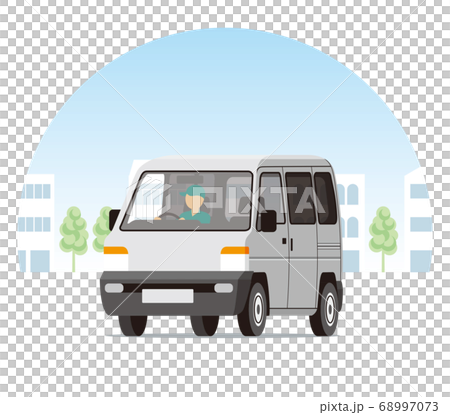 Light wagon, one box, transportation, delivery, transportation that runs in the city 68997073