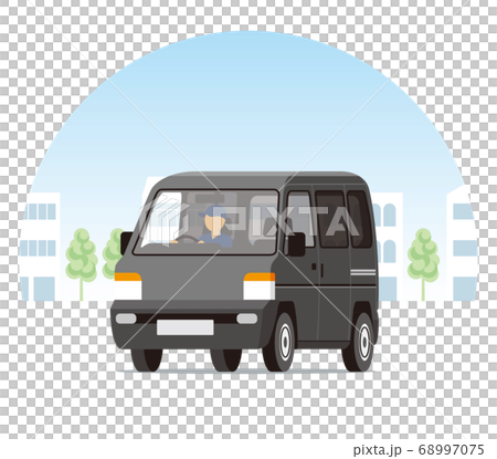 Light wagon, one box, transportation, delivery, transportation that runs in the city 68997075