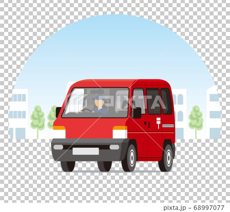 Post office light wagons, one box, home delivery wagons, Yubin, delivery, transportation that runs in the city Post office light wagons, one box, home delivery wagons, Yubin, delivery, transportation that runs in the city 68997077