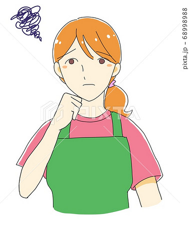 不満や疑問を持つ女性のイラストのイラスト素材 69