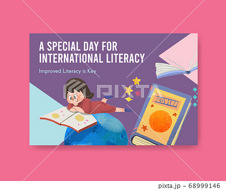 Facebook template with International literacy Day Facebook template with International literacy Day 68999146