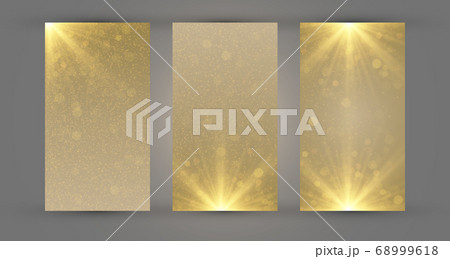 Golden luxury banners templates with glowing lights and sparkles Golden luxury banners templates with glowing lights and sparkles 68999618