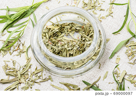 Fresh and dry tarragon herbs Fresh and dry tarragon herbs 69000097