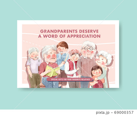 Facebook template with national grandparents day Facebook template with national grandparents day 69000357