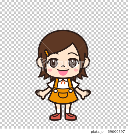 女の子　にっこり 69000897