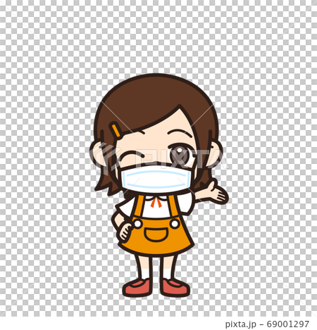 女の子　紹介　マスク 69001297