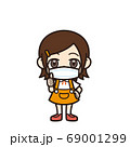 女の子　グッドポーズ　マスク 69001299