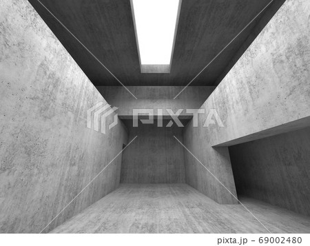 Abstract empty dark interior perspective 69002480