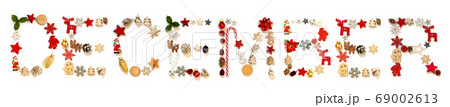 Colorful Christmas Decoration Letter Building Word 69002613