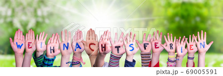 Children Hands Building Weihnachtsferien Means 69005591