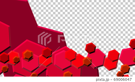 CGヘクサゴン 多数の六角形の背景素材 CGヘクサゴン 多数の六角形の背景素材 69006047