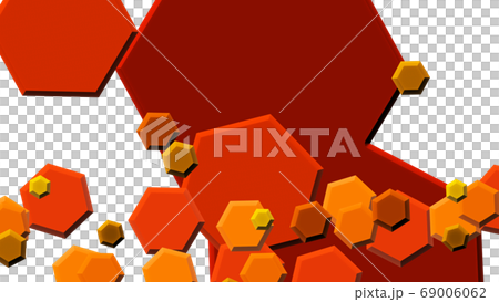 CGヘクサゴン 多数の六角形の背景素材 CGヘクサゴン 多数の六角形の背景素材 69006062