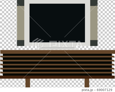 イラスト素材 テレビとテレビ台 家電 リビング コンピューター ベクター イラスト素材 テレビとテレビ台 家電 リビング コンピューター ベクター 69007129