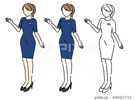 受付 レセプション エステ 手書き イラストのイラスト素材