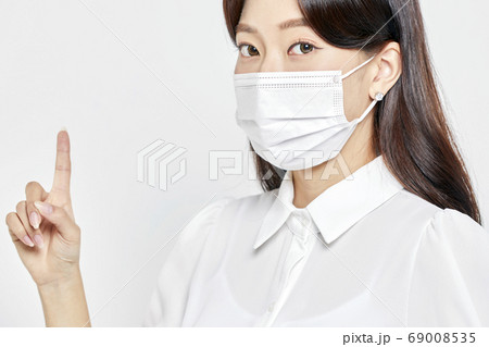 ビジネス ビジネスウーマン マスク 69008535