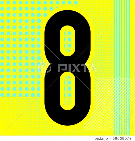 Modern font. Trendy alphabet, black vector number 69009078