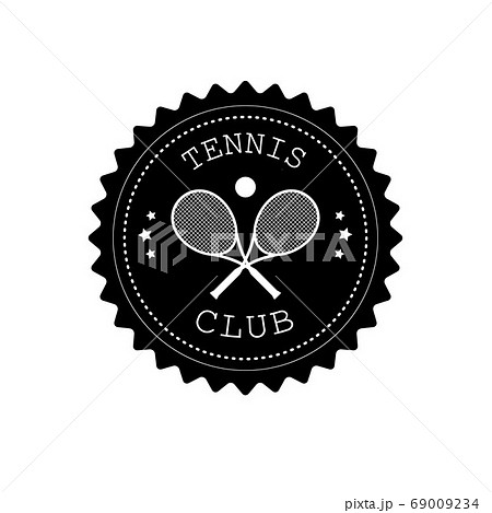 Vector flat retro tennis logo Vector flat retro tennis logo 69009234