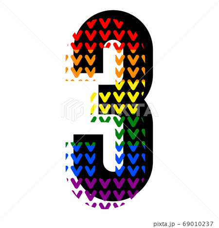 Creative bright font, alphabet in style of pop 69010237