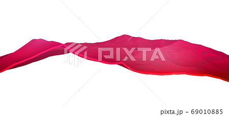 Reduced and graphic view of a mountainous landscape consisting of vertical cross sections 69010885