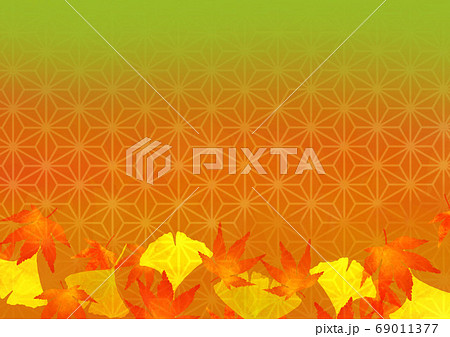 紅葉のある秋のイメージの背景イラストのイラスト素材