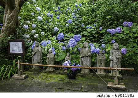 北鎌倉・明月院　境内のお地蔵さん 69011982